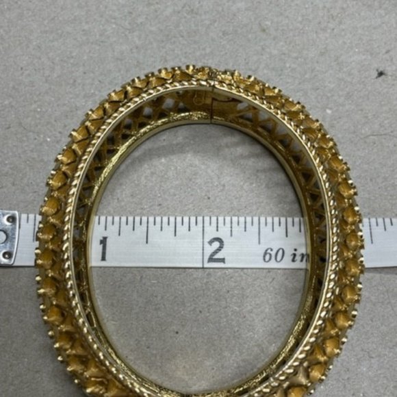 Marcel Boucher Gilded Gold Trellis Bracelet 1950's in Perfect Condition - Picture 13 of 14